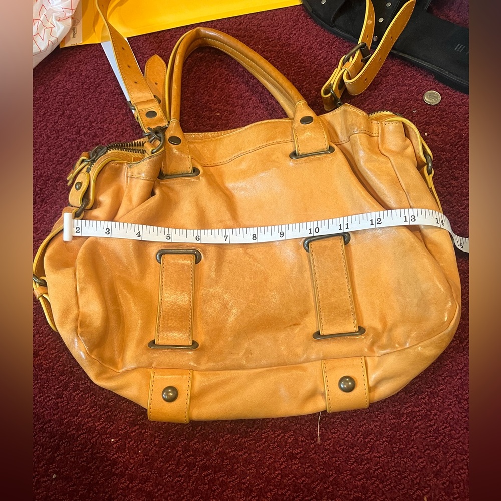 Theory bag 350 retail mustard yellow Multiple pockets HOST PICK - Picture 3 of 14